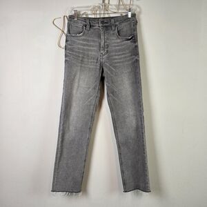 Kut from Kloth light Gray High Rise Ankle Straight Leg Denim